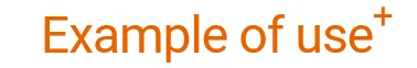 Example of use