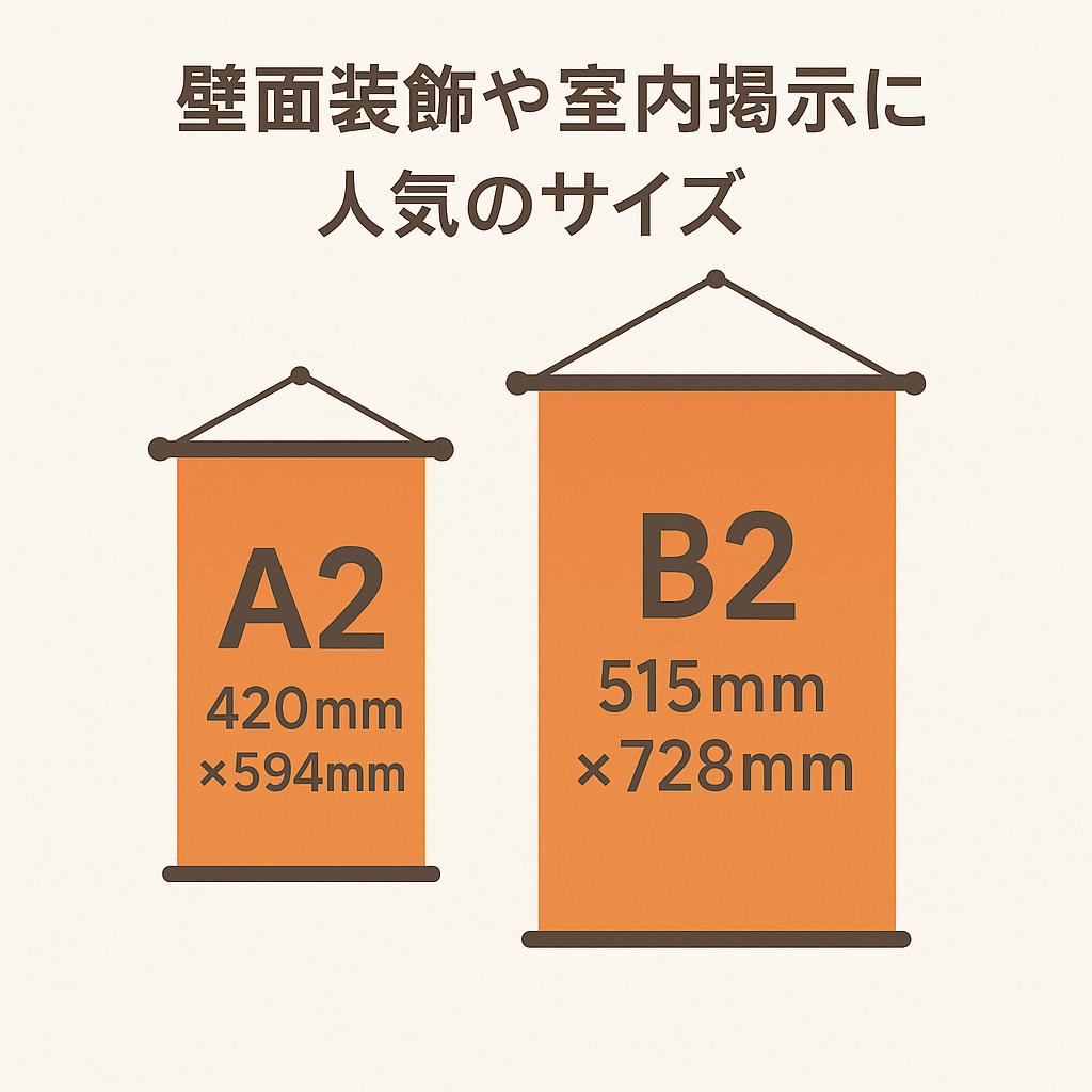 壁面装飾や室内掲示に人気のサイズ